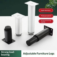 Pieds de support télescopiques réglables en acier pour armoires, lits, meubles TV, tables, bars et comptoirs