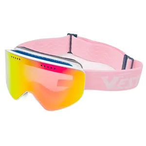 High Quality Double Layers Anti-Fog Mirror Lens Anti-UV400 Custom Winter Snowboard Sport Eyewear OTG Ski Goggles For Adult