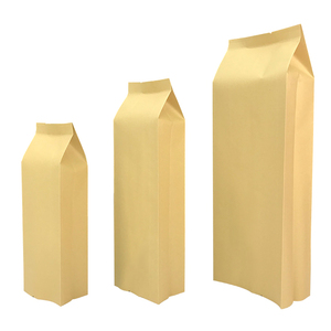 Chine Usine Matt Kraft Papier/Plastique Feuille D'aluminium Guérir Joint Côté Gousset Poche Thé Café Emballage Sac Avec/sans Valve - Product Image 3