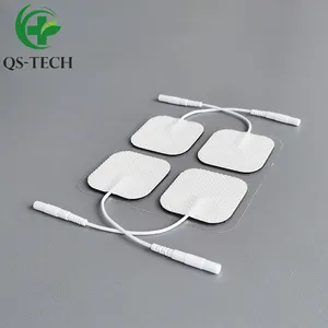 Premium Re-Usable 4x4cm Self Adhesive Electrode Pads for TENS EMS Unit Fabric Backed Pads with Gel