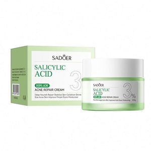 OEM SADOER Acide Salicylique Rétrécir la taille des pores de la peau d'acné Améliore les boutons et les cicatrices Crème hydratante réparatrice <span class=keywords><strong>pour</strong></span> peau <span class=keywords><strong>grasse</strong></span> - Product Image 5