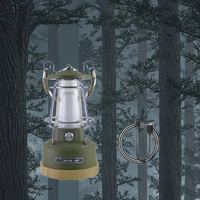 Linterna de Camping Recargable LED de 5W, Blanca, Ajustable, con Batería 18650, Retro, ABS, Impermeable, para Pesca, Excursiones, Colgante