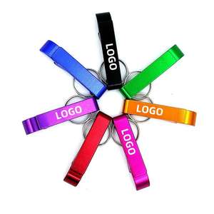 휴대용 맥주 병따개 열쇠 고리 사용자 정의 로고 편리한 다채로운 알루미늄 합금 포켓 병따개 열쇠 고리 - Product Image 2