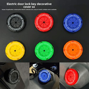 Motosiklet Elektrikli Araç Kapı Kilidi Tek Dokunuşla Çalıştırma Düğmesi Düğmesi Trim Evrensel Araba Aksesuarı Ateşleme Halkası Koruyucu Kapak - Product Image 3