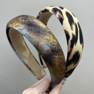 عصابة رأس إسفنجية بنمط الريموتلاند الرجعي، بتصميم الفهد الأنيق والرائع، إكسسوار شعر بسيط بنقشة الفهد - Product Image 6