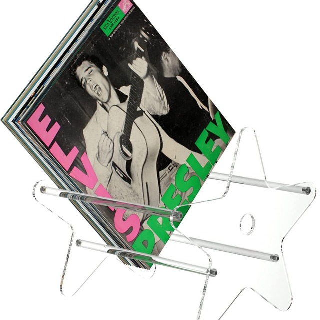 Modern Acrylic CD & Album Record Display Stand Transparent Plastic Holder for Retail Home Office & Shop Decorative Display Racks