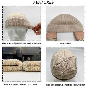 Nhà Máy Giá thấp bán buôn ngắn Cuff đan xem hat trawler Docker sọ cap ngư dân Beanie cho các hoạt động quảng cáo - Product Image 2