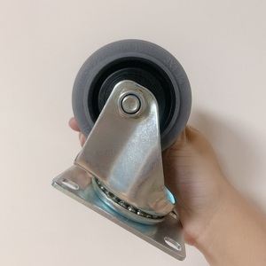 ล้อหมุน TPR สีเทาสำหรับซ่อมเครื่องจักร ล้อหมุน <span class=keywords><strong>ESD</strong></span> TPR สำหรับรถเข็นและรถลาก - Product Image 3