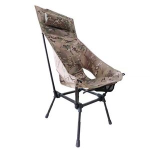 Silla Plegable de Respaldo Alto, Ajustable, de Aleación de Aluminio y Acero Ultraligero, para Uso en Exteriores, Camping, Jardín, Playa, Dormitorio y Gimnasio - Product Image 1