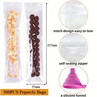 En stock en gros thermoscellable en plastique congelé glace sucette bâton crème Tube fermeture éclair Popsicle sac d'emballage pour jus de fruits Sicles