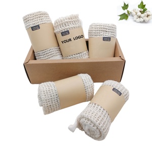 Gant de toilette exfoliant écologique en chanvre et coton naturel pour le corps - Product Image 3