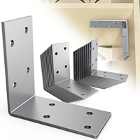 Équerres en L robustes pour fixation d'angles, 12 ga, 3x3 pouces, en fer galvanisé, équerre d'angle en forme de L, grande équerre d'angle