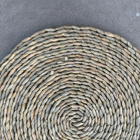 Coussin Tatami Naturel Tressé à la Main Rembourré en Mousse à Mémoire de Forme Rafraîchissant Écologique Respirant pour Sol Intérieur Style Vintage