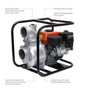 La bomba de motor de gasolina de alto volumen QY LGP40 ofrece riego de alto flujo para grandes granjas de ganado - Product Image 1