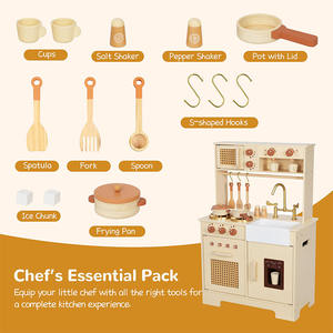 Jouets de cuisine pour enfants outils de Simulation en bois cuisine en bois ensemble enfants grands jouets - Product Image 5