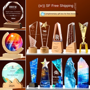 Design gratuito di alta gamma trofeo di cristallo di personalizzazione per campioni incisione UV stampa premio personale eccellente - Product Image 6