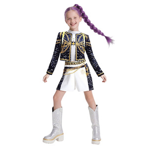 Costume de sorcière pour filles, ensemble de vêtements pour enfants imprimé en 3D, origine Zhejiang avec étiquette et marque - Product Image 3