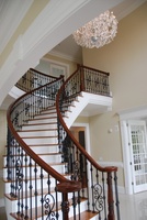 CBMMart moderne daigne escalier incurvé escalier en colimaçon bois marbre bande de roulement pour villa maison hôtel luxe conception libre
