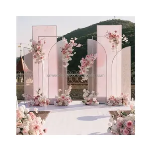 Wedding Backdrop Stage Decorations Wedding Arch Set Pink Metal Arch Frame Wedding