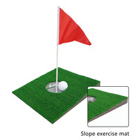 Tapis de mini-golf portable pour intérieur et extérieur, ensemble d'entraînement au putting avec trou, coupelle et drapeau