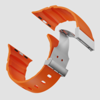 Chungming High Quality Rugged Adjustable Folding Magnetic Buckle Silicone Strap Band for Apple Watch Series 10 42mm 46mm