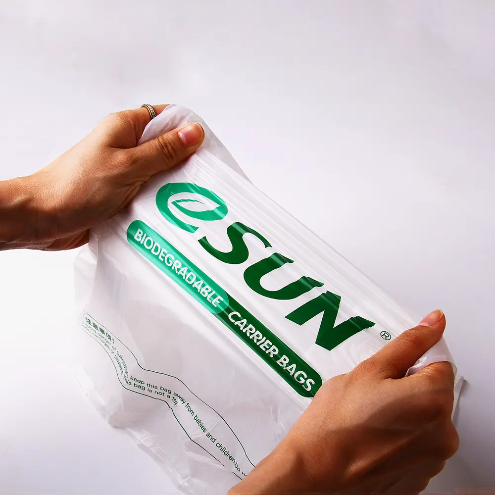 eSUN Wholesale Compostable Biodegradable Plastic Shopping Bag with Logo