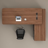 Bureau de direction de luxe moderne, grand bureau de président, mobilier simple, table de direction, combinaison chaise