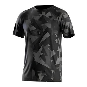 Camiseta de Manga Corta para Hombre, Cuello Alto, Secado Rápido, Ecológica, Corte Regular, Formal, 100% Poliéster, Tejido de Punto, Estampado por Sublimación - Product Image 1