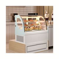Vitrine Réfrigérée Commerciale pour Pâtisseries, Monotempérature, 2 Portes, Refroidissement par Air, Porte Vitrée, Présentoir Réfrigéré
