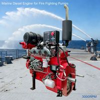 Moteurs diesel refroidis à l'eau à quatre cylindres d'usine chinoise pour bateaux et pompes électriques/incendie démarrage électrique 45KW 3000RPM