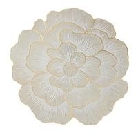 Napperons en PVC pour Table à manger pivoine fleur napperon décor Table à manger tapis imperméable résistant à la chaleur cuisine vaisselle tapis