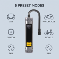 Wholesale Portable Tyre Inflator Mini Air Compressor for Car Tires Aluminum Alloy Cordless Electric Bike Pump with Digital Gauge