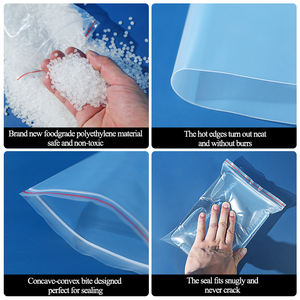 ジップバッグLDPE CPEパッキングバッグ,カスタムクリア透明再利用可能ポリエチレンジップロックプラスチック食品グレード包装自己密封式 - Product Image 5