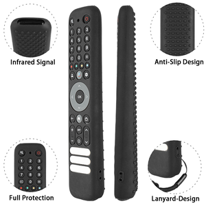Funda de Silicona para Control <span class=keywords><strong>Remoto</strong></span> Compatible con TCL RC833 GUB1, Carcasa Protectora Antigolpes con Cordón - Product Image 5