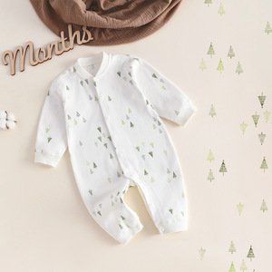 Mameluco de Algodón Transpirable y Cálido para Bebés, Mono de Manga Larga sin Costuras, Ropa Elegante para Exteriores con Logotipo Personalizado - Product Image 1