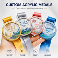 Médailles en acrylique personnalisées pour les cadeaux de récompense, médailles en gros de Chine, trophées et médailles de football