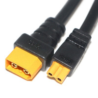 Câble adaptateur XT60 vers XT30 pour moulage par injection, câble connecteur XT60 mâle vers XT30 femelle 16AWG pour batterie Lipo RC et drone