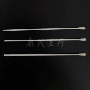Hisopos desechables flocados con fundas para muestreo individual, mango de madera de bambú, uso médico - Product Image 3