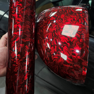 Vinilo Premium de Fibra de Carbono Forjado 1.52x18m, Resistente al Calor, Impermeable, PET, Adhesivo que Cambia de Color para Envoltura Exterior de Carrocería de Automóvil - Product Image 3