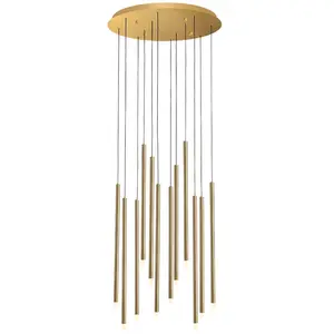 Contemporary Modern big chandelier american crystal golden LED iron vintage adjustable pendant lamp bedroom Hanging