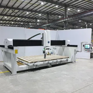 Economical 4 Axis 5 Axis Stone Cutting Table Saw Machine 45 Degree Bevel Marble Quartz Bridge Saw Natural Stone Cutting Machine