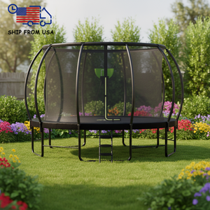 Zoshine 12/14/16 FT Heavy Duty Outdoor <strong>Trampoline</strong> Safety Enclosure Alloy Steel Frame Weather-Resistant Soft <strong>Net</strong> Durable <strong>for</strong> Home - Product Image 1