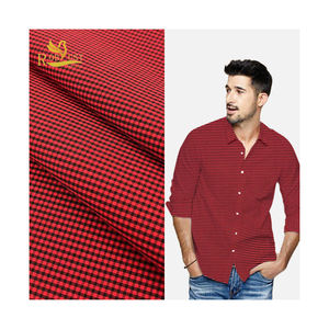 100Gsm Waterdichte Anti Pil Geweven Geverfd <span class=keywords><strong>Pin</strong></span> <span class=keywords><strong>Check</strong></span> Nylon Polyester Spandex Inslag Stretch Elastische Shirt Stof Voor Jongens & Meisjes - Product Image 1