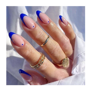 Belleza profesional Puntas <span class=keywords><strong>francesas</strong></span> transparentes naturales Impresión hecha a mano Uso diario Prensa acrílica en <span class=keywords><strong>uñas</strong></span> Cubierta completa <span class=keywords><strong>Uñas</strong></span> postizas - Product Image 3