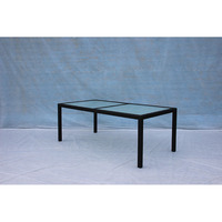 Ensemble table et chaise en rotin moderne Mobilier d'extérieur de patio d'angle en osier imperméable à l'eau 8 places Ensemble de jardin