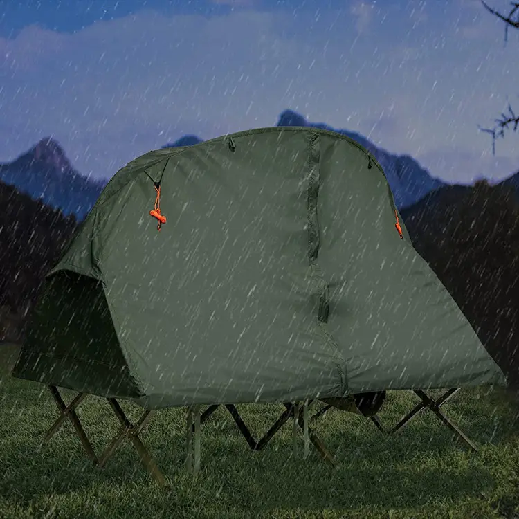 Innovadora combinación de cuna plegable y tienda de campaña fuera del suelo para 1-2 personas-Solución de camping impermeable definitiva