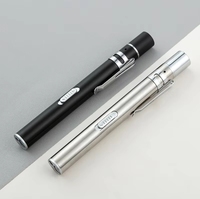 TAIKOO Lampe stylo médicale LED 2-en-1 blanche et jaune, rechargeable par USB, mini lampe torche pour infirmières avec corps en aluminium