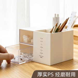 Desktop Organizer Rectangle Plastic With <b>Drawers</b> For Office Desk <b>Storage</b> <b>Box</b> - Product Image 5