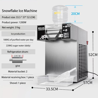 Machine à glace à neige en forme de bonhomme de neige à vitesse infinie avec tambour fileté 304, machine à glace à neige automatique, machine à glace en flocons