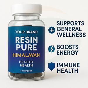 OEM ODM 보충제 히말라야 시라짓 레진 캡슐 85가지 미네랄 풍부한 두뇌 지원 허브 보충제 남성 강화 - Product Image 3
